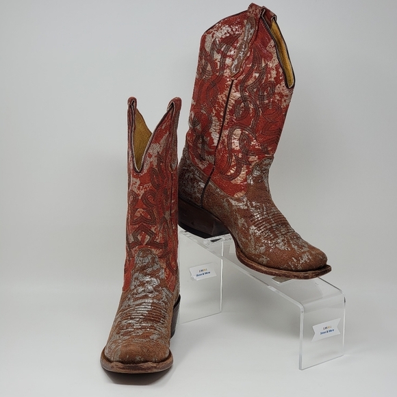 Nocona Coffee Vegas Womens Western Boots 5021 Made In Mexico Size 5B Pre-owned - Picture 1 of 12